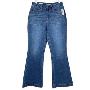 VIGOSS Women's Ace Blue Denim Jeans Size 32‎ High Rise Flare Leg Stretch NWT